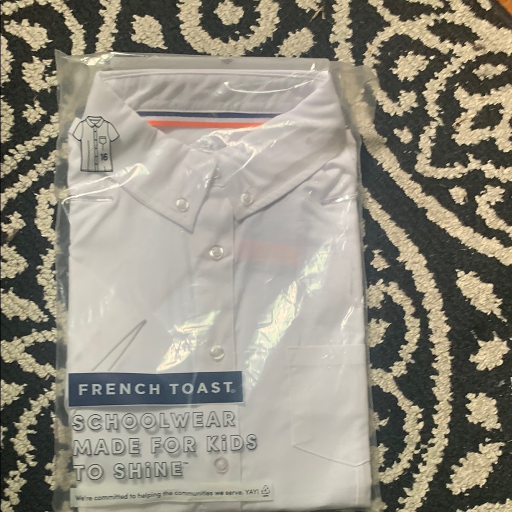 French Toast White Kids' school blouse. Size 16. Girls